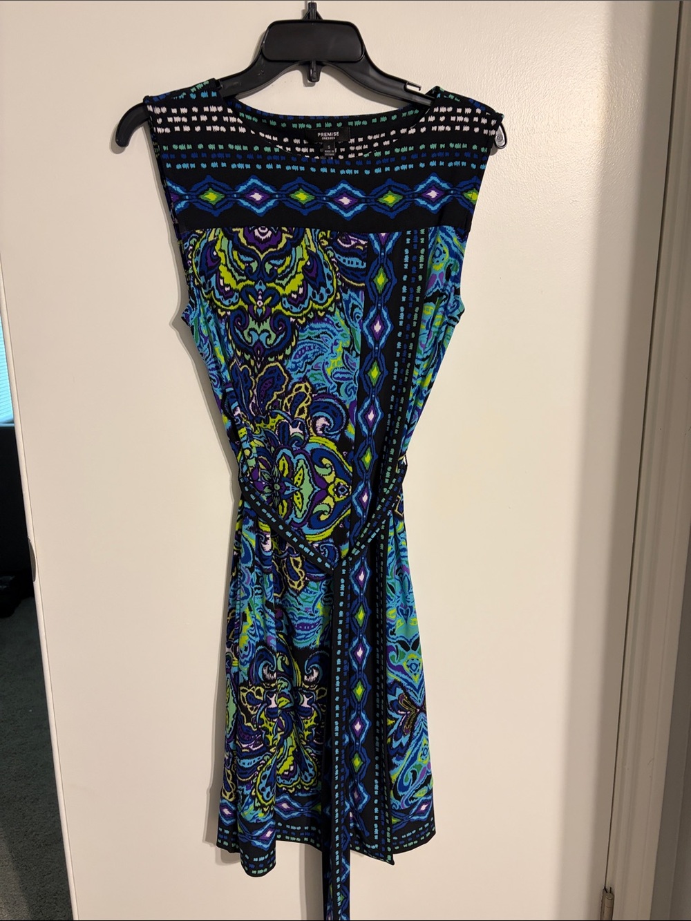 Premise Blue, Green & Purple Paisley Midi Dress